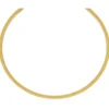 3mm Strickcollier Kette Halsreif 750 Gold Gelbgold 42cm Damen Goldkette