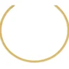 3mm Strickcollier Kette Halsreif, 585 Gold Gelbgold, 42cm, Damen