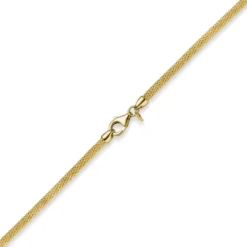 3mm Strickcollier Kette Halsreif 750 Gold Gelbgold 45cm Damen Goldkette