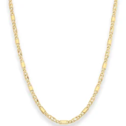3mm Tigeraugenkette Goldkette Collier Halskette aus 585 Gold Gelbgold 45cm