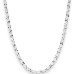 3,9mm Tigeraugenkette Silberkette Collier Halskette aus 925 Silber 45cm