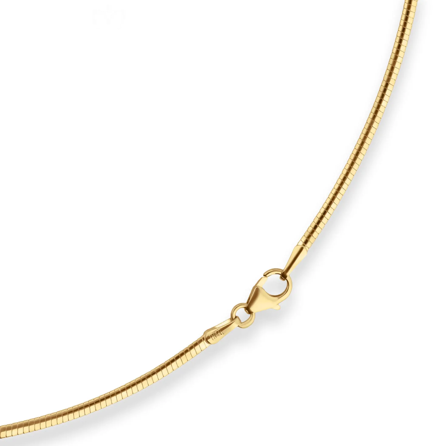 1,9mm Tondakette oval Collier Omegareif Halskette aus 585 Gold Gelbgold 42cm