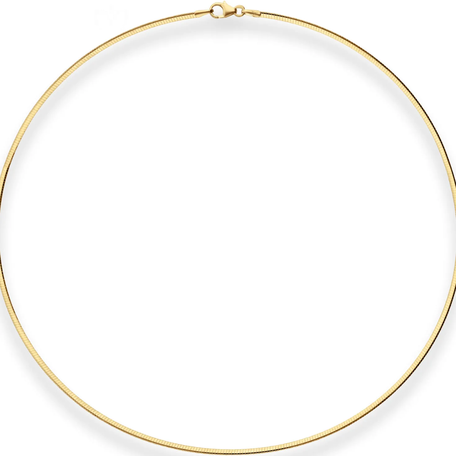 1,9mm Tondakette oval Collier Omegareif Halskette aus 333 Gold Gelbgold 45cm