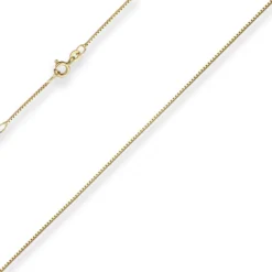 0,9mm Veneziakette Collier Halskette aus 333 Gold Gelbgold 42cm mit Zwischenöse