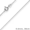 0,6mm Veneziakette Collier Halskette aus 585 Gold Weißgold 38cm