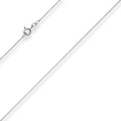 0,6mm Veneziakette Collier Halskette aus 585 Gold Weißgold 38cm