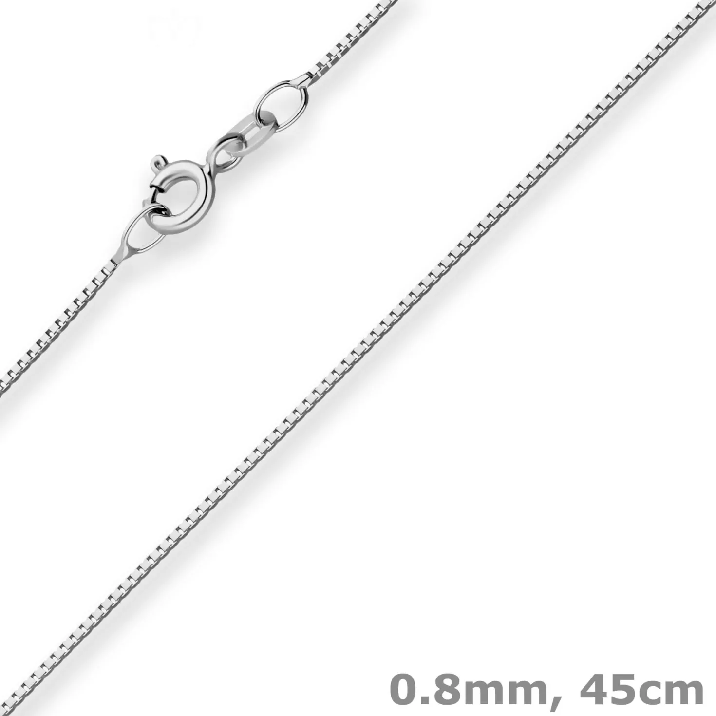 0,8mm Veneziakette Goldkette Collier Halskette aus 585 Gold Weißgold 45cm