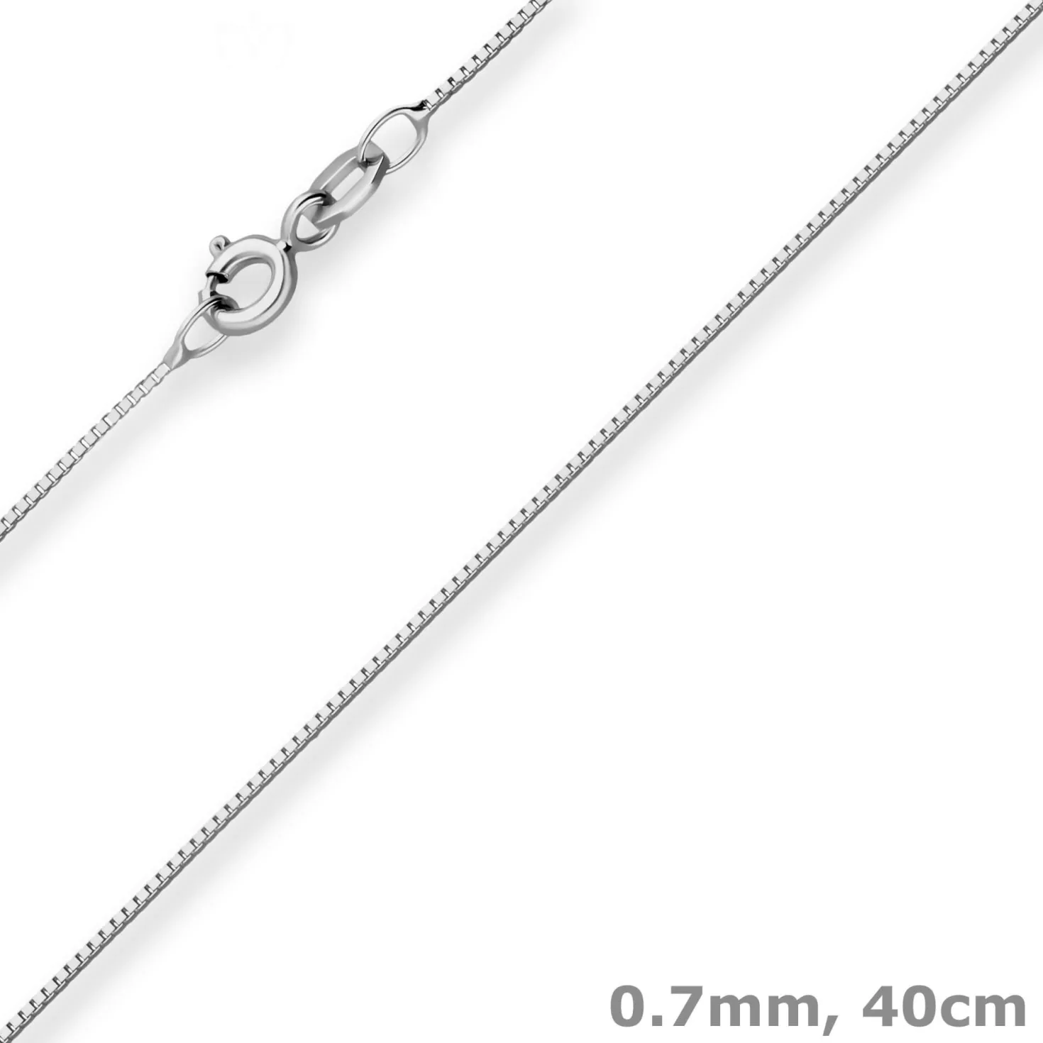 0,7mm Veneziakette Goldkette Collier Halskette aus 585 Gold Weißgold 40cm