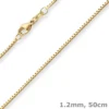 1,2mm Veneziakette Goldkette Collier Halskette aus 750 Gold Gelbgold 50cm