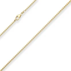 1,8mm Veneziakette Goldkette Collier Halskette aus 585 Gold Gelbgold 55cm
