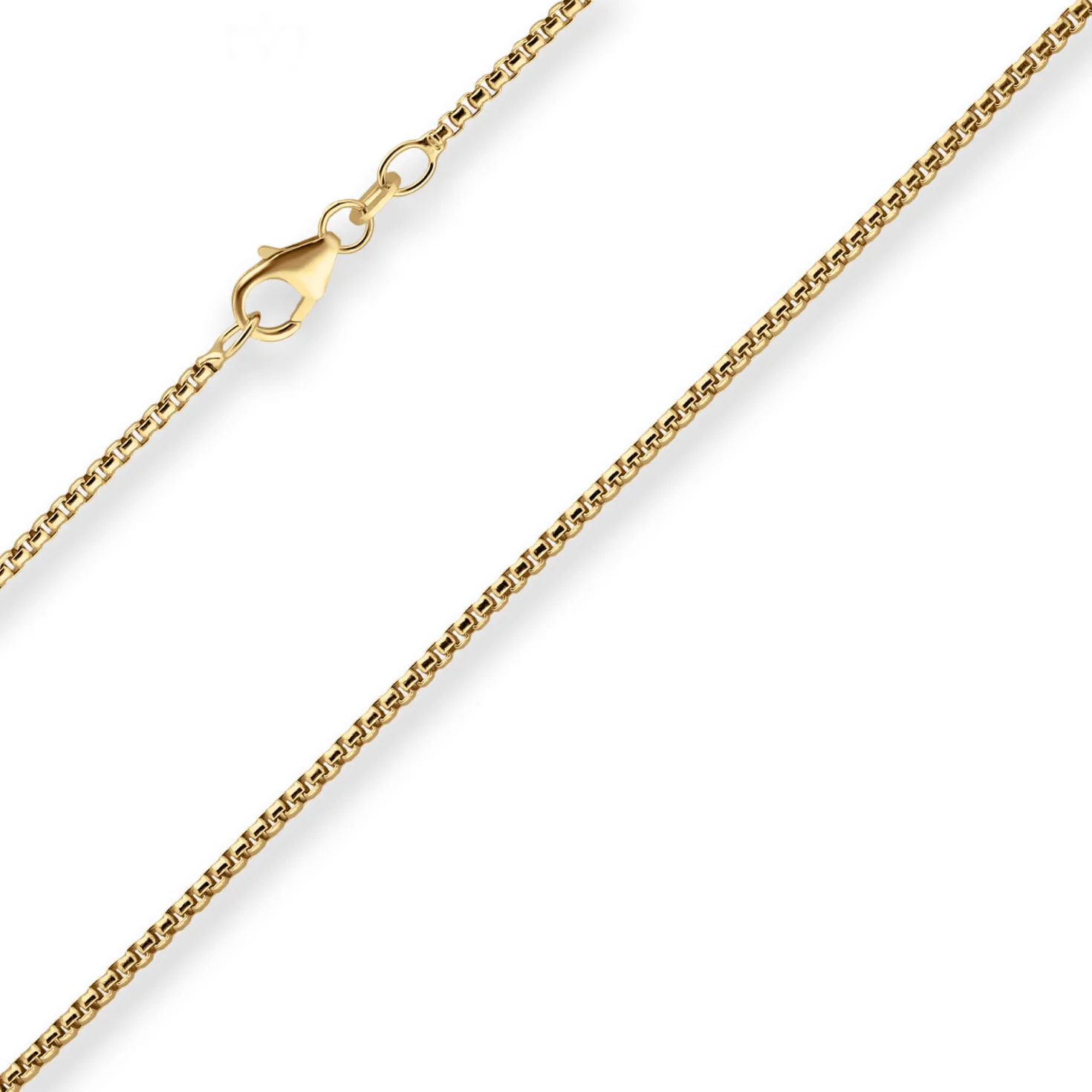 1,5mm Veneziakette Goldkette Collier Halskette aus 750 Gold Gelbgold 65cm