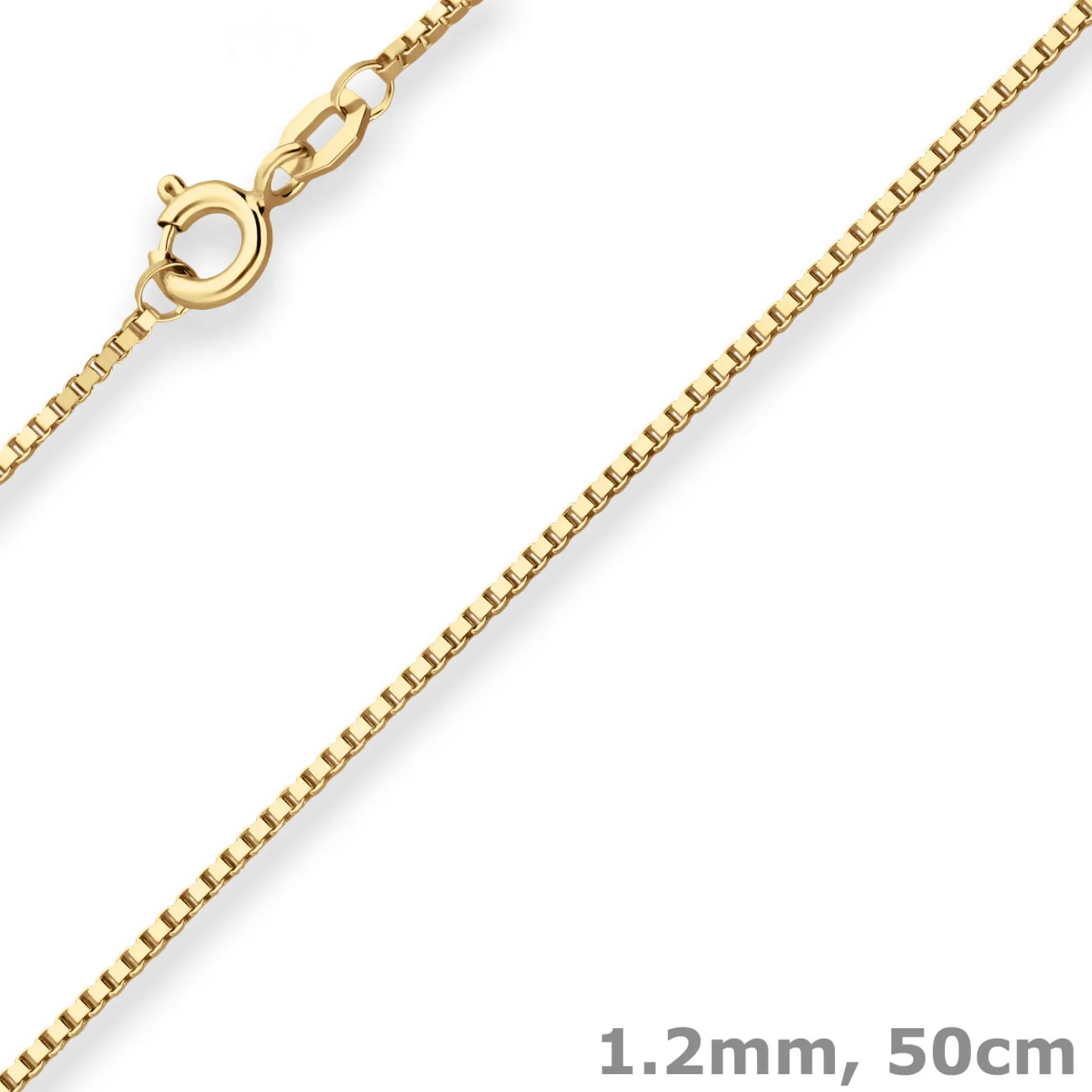 1,2mm Veneziakette Goldkette Collier Halskette aus 333 Gold Gelbgold 50cm