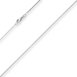 0,9mm Veneziakette Goldkette Collier Halskette aus 375 Gold Weißgold 45cm