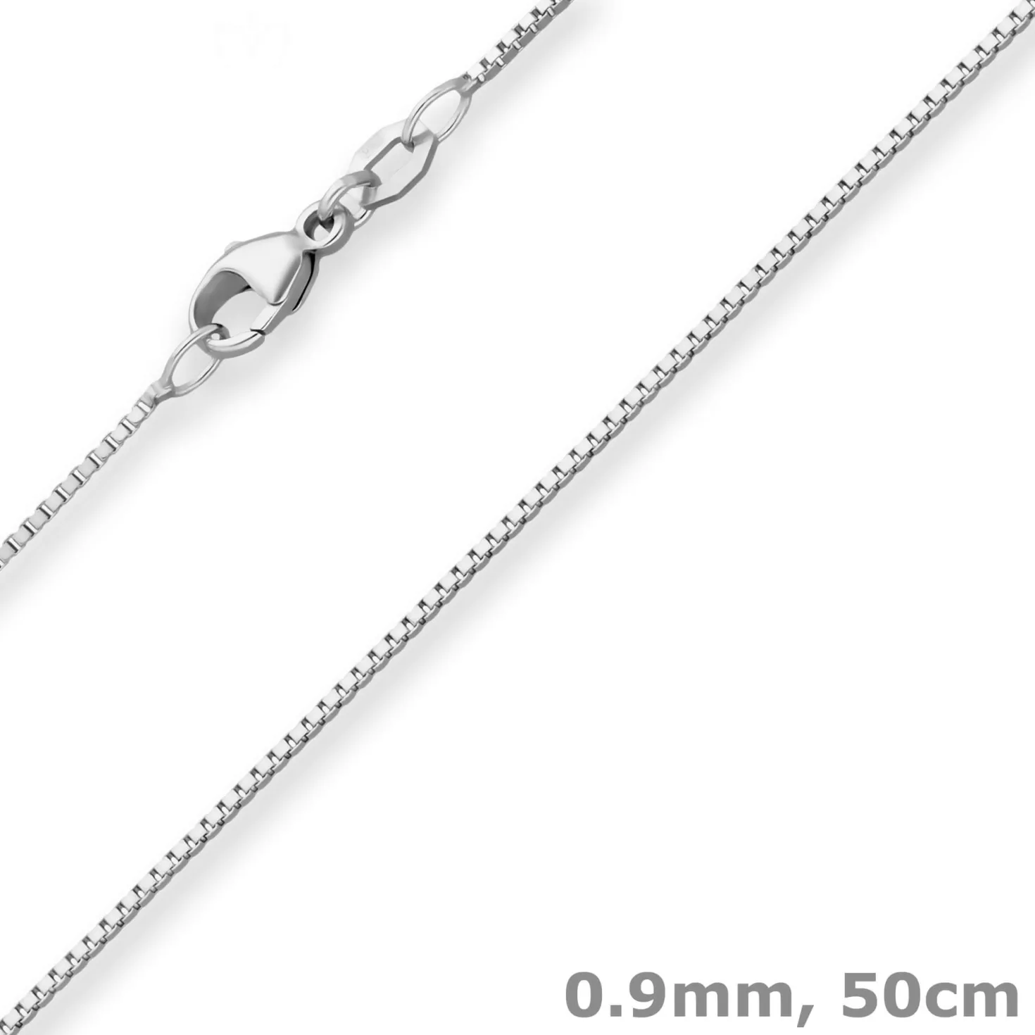 0,9mm Veneziakette Goldkette Collier Halskette aus 750 Gold Weißgold 50cm