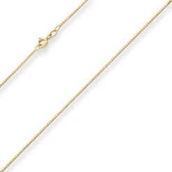 0,9mm Veneziakette Goldkette Collier Halskette aus 375 Gold Gelbgold 38cm