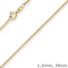 1,2mm Veneziakette Goldkette Collier Halskette aus 333 Gold Gelbgold 36cm