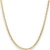 2,4mm Veneziakette Goldkette Collier Halskette aus 585 Gold Gelbgold 50cm
