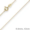 0,6mm Veneziakette Goldkette Collier Halskette aus 585 Gold Gelbgold 42cm