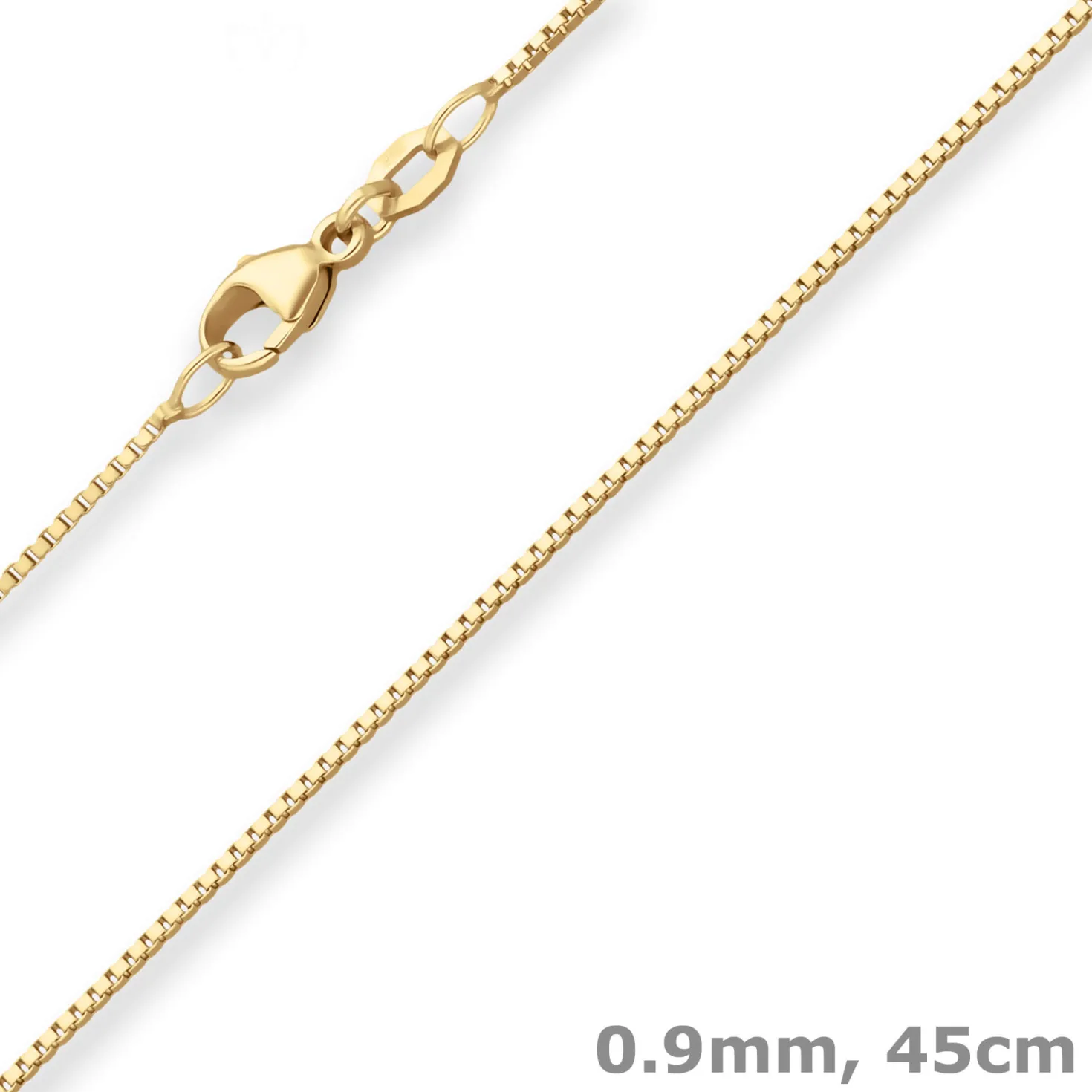 0,9mm Veneziakette Goldkette Collier Halskette aus 585 Gold Gelbgold 45cm