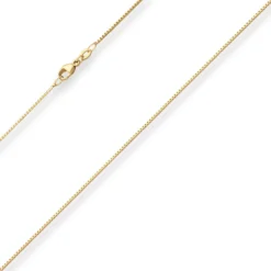 0,9mm Veneziakette Goldkette Collier Halskette aus 750 Gold Gelbgold 38cm