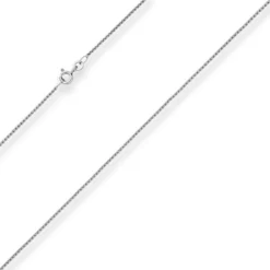 1,2mm Veneziakette rund Goldkette Collier Halskette aus 333 Gold Weißgold 45cm