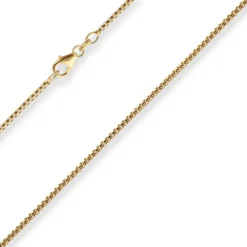 1,5mm Veneziakette rund Goldkette Collier Halskette aus 585 Gold Gelbgold 65cm