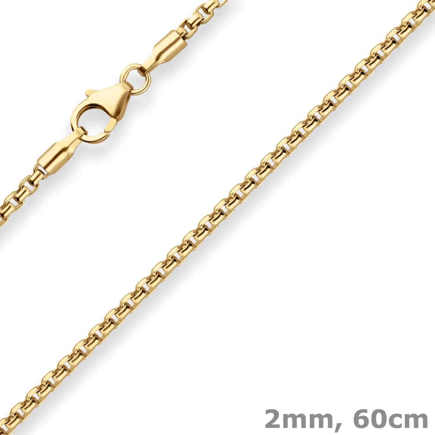2mm Veneziakette rund Goldkette Collier Halskette aus 333 Gold Gelbgold 60cm
