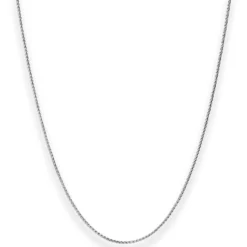 1,2mm Veneziakette rund Kette Collier Halskette aus 925 Silber rhodiniert 70cm