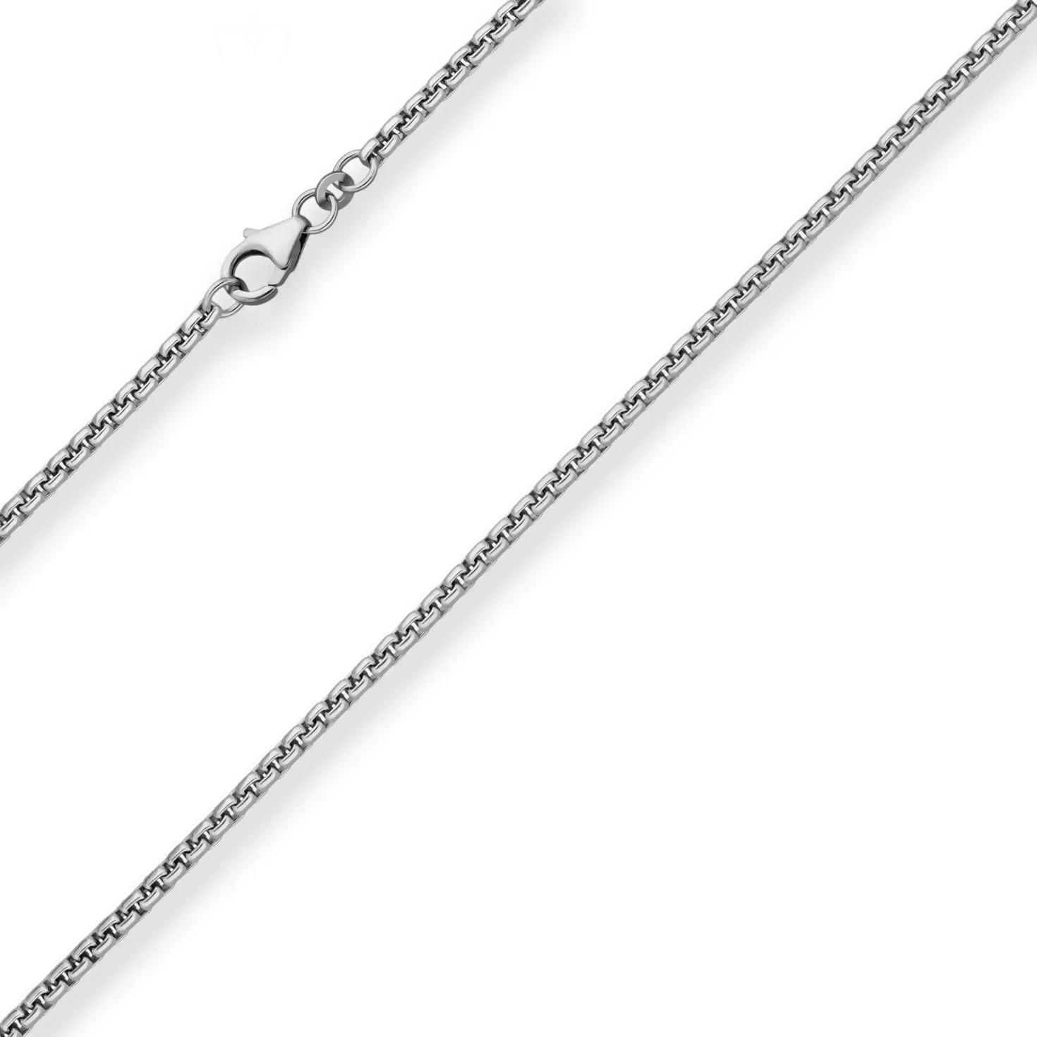 2,7mm Veneziakette rund Kette Collier Halskette aus 925 Silber rhodiniert 70cm