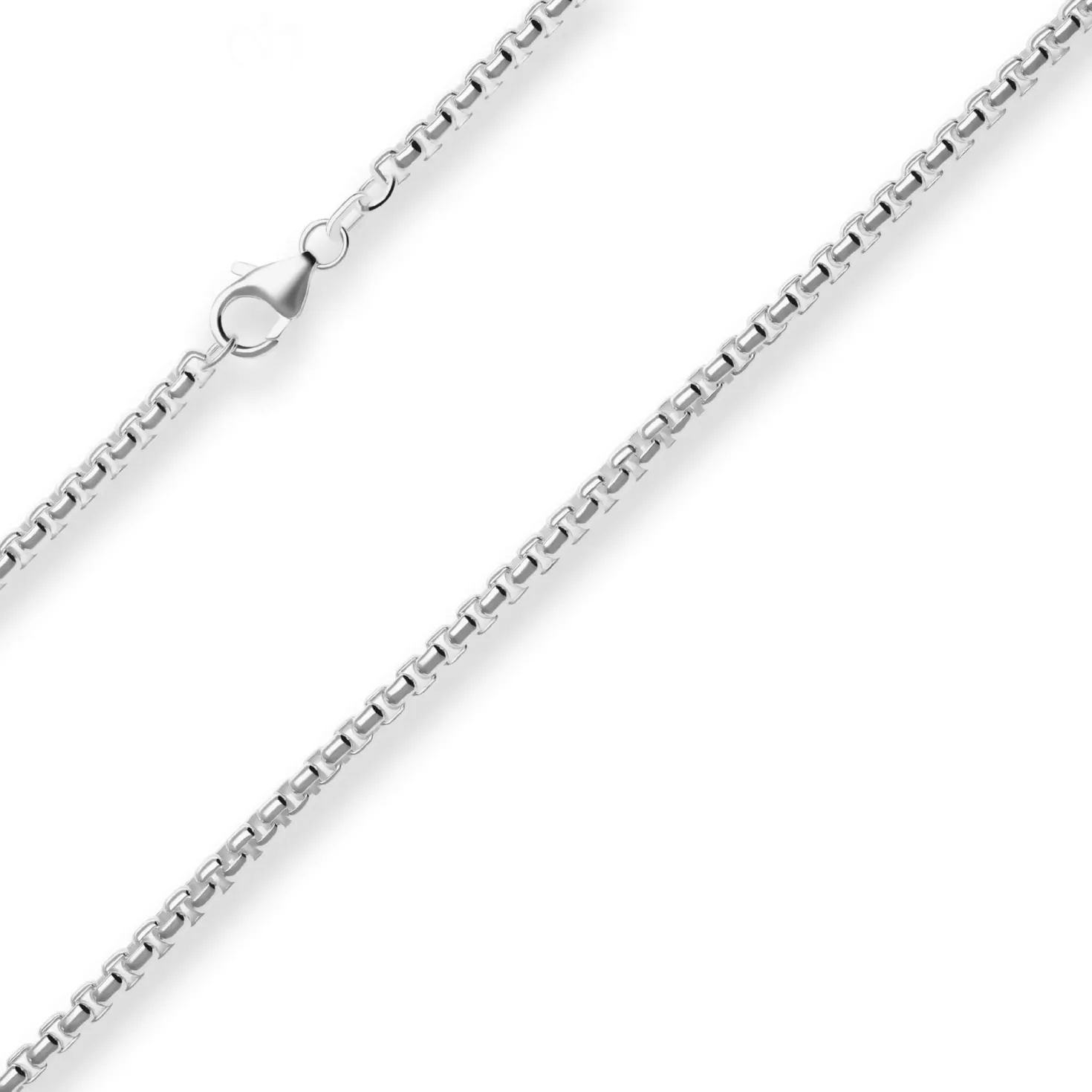 3,7mm Veneziakette rund Silberkette Collier Halskette aus 925 Silber 70cm
