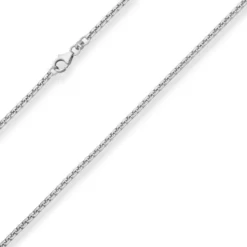 2,7mm Veneziakette rund Silberkette Collier Halskette aus 925 Silber 70cm