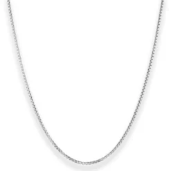 1,5mm Veneziakette rund Silberkette Collier Halskette aus 925 Silber 50cm