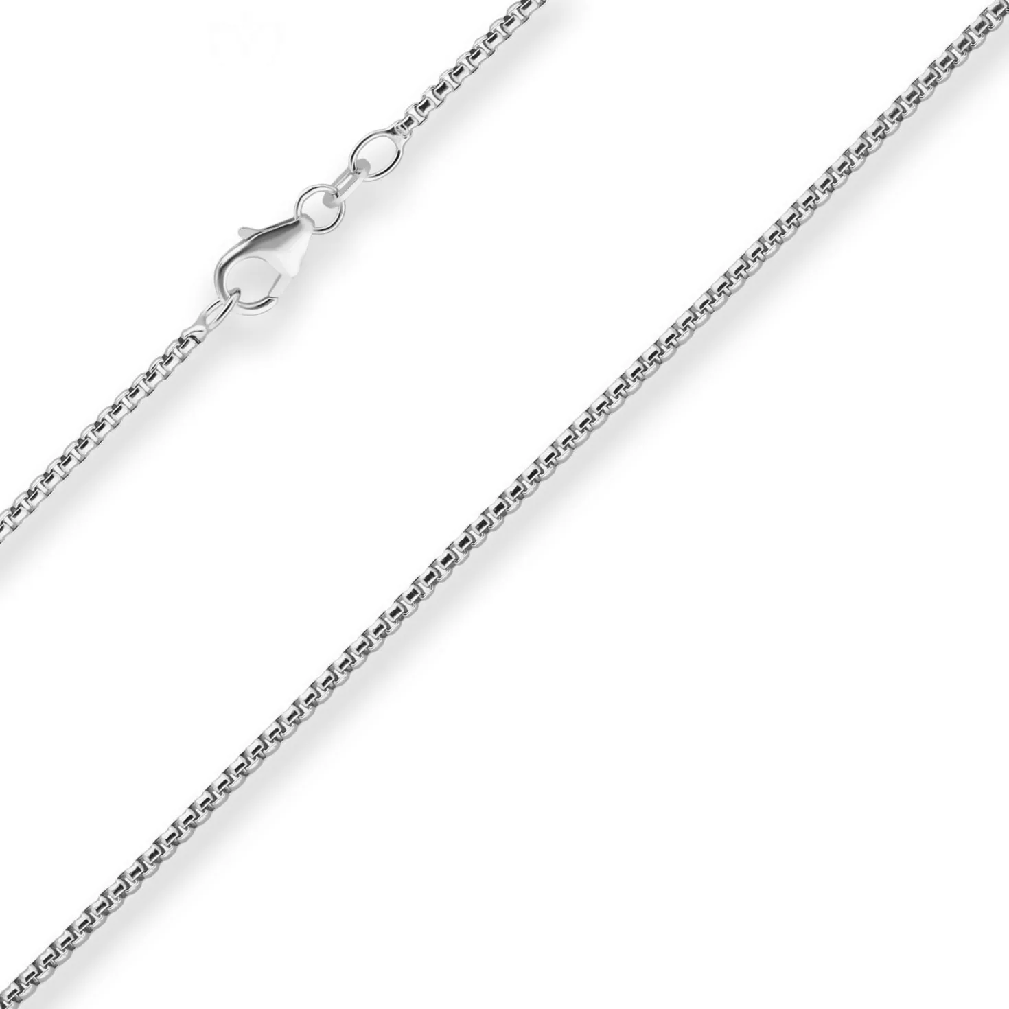 1,5mm Veneziakette rund Silberkette Collier Halskette aus 925 Silber 50cm