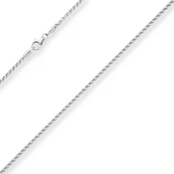 2mm Veneziakette rund Silberkette Collier Halskette aus 925 Silber 45cm