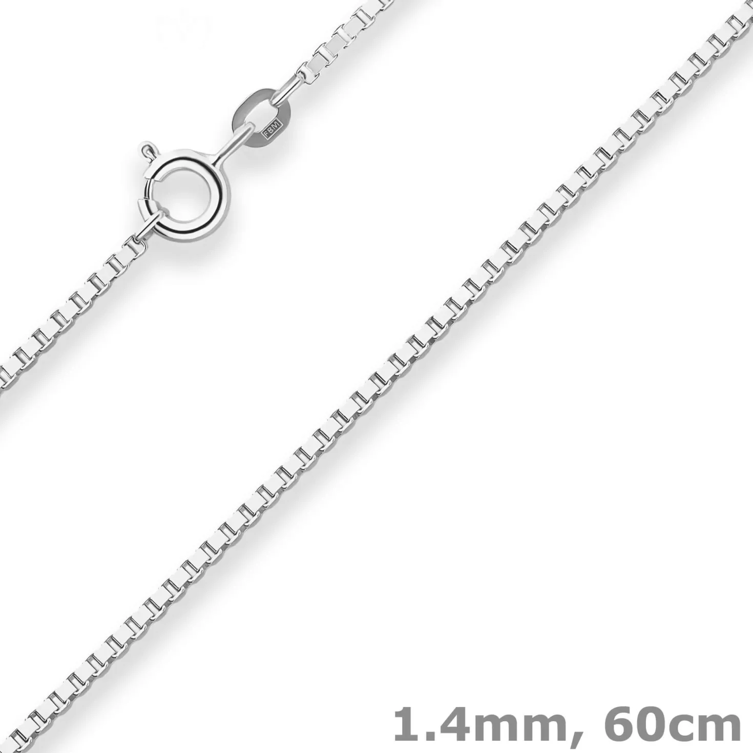 1,4mm Veneziakette Silberkette Collier Halskette aus 925 Silber 60cm