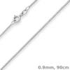 0,9mm Veneziakette Silberkette Collier Halskette aus 925 Silber rhodiniert 90cm
