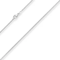 1,4mm Veneziakette Silberkette Collier Halskette aus 925 Silber rhodiniert 60cm