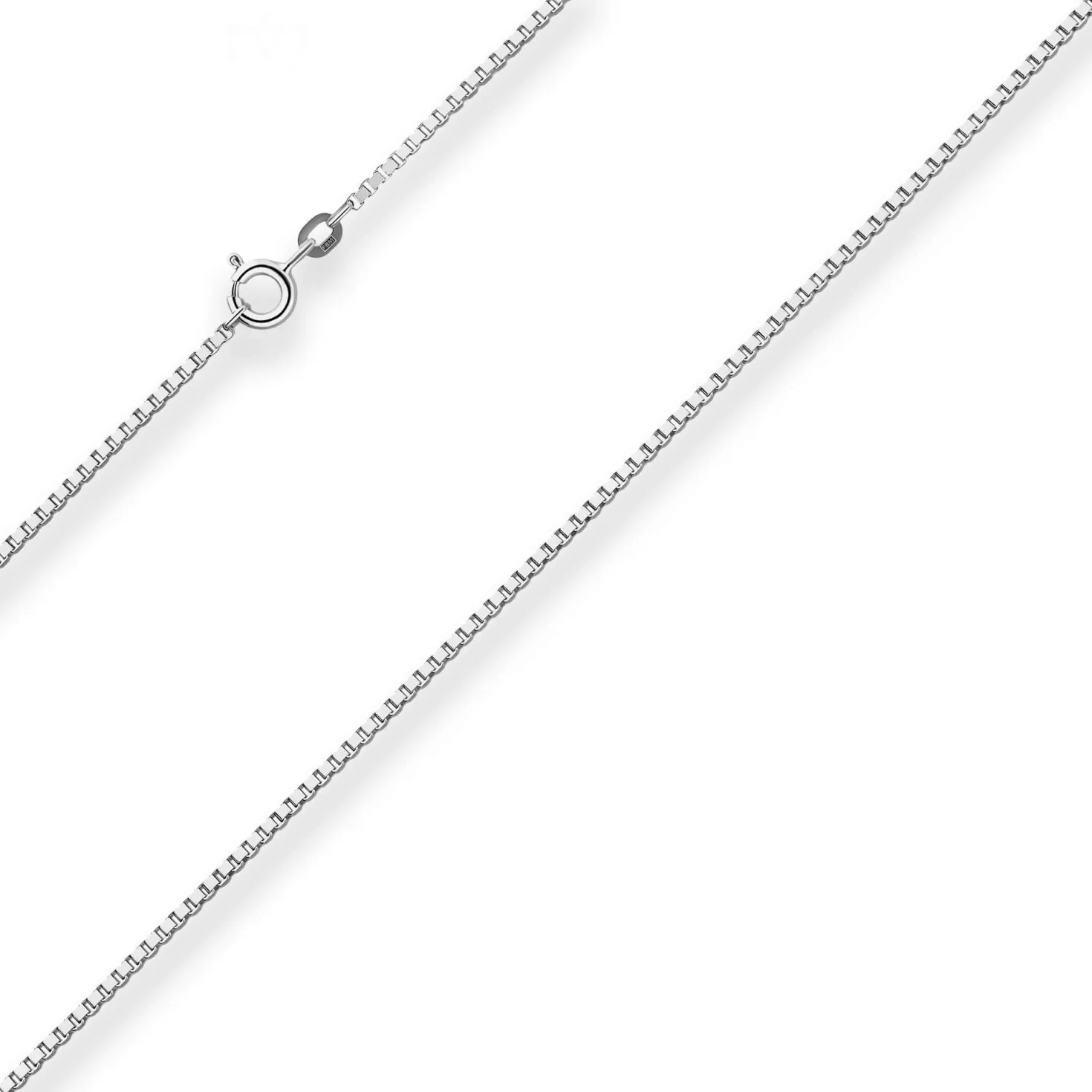 1,4mm Veneziakette Silberkette Collier Halskette aus 925 Silber rhodiniert 50cm