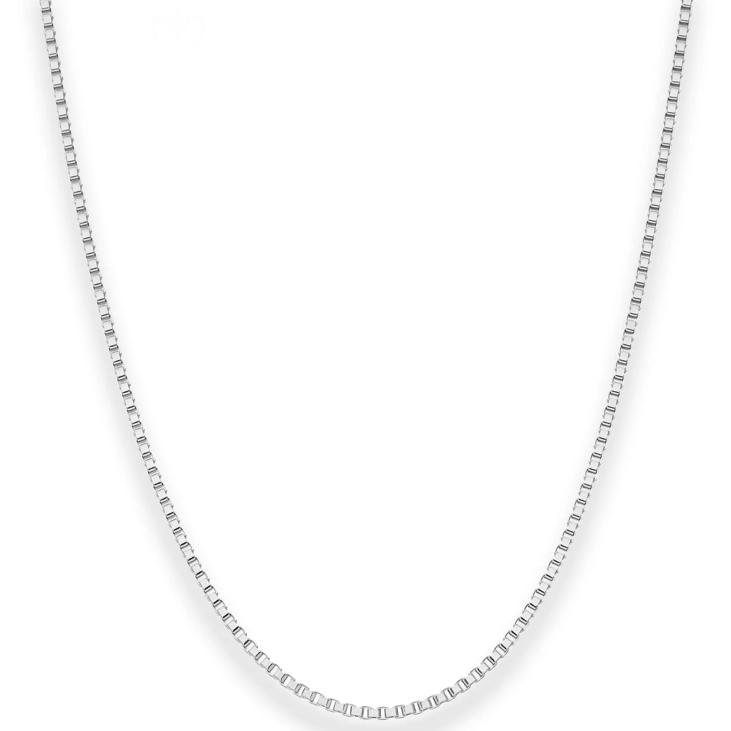 1,8mm Veneziakette Silberkette Collier Halskette aus 925 Silber rhodiniert 45cm