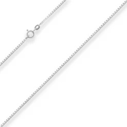 1,4mm Veneziakette Silberkette Collier Halskette aus 925 Silber 50cm