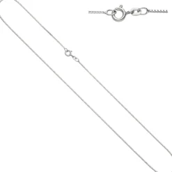 1,2mm Venezianer Kette Collier, 333 Gold Weißgold, 42cm