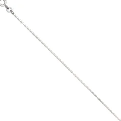1,2mm Venezianer Kette Collier, 333 Gold Weißgold, 42cm