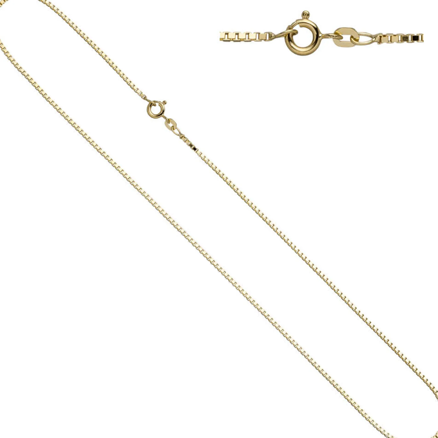 1,0mm Venezianerkette Collier 333 Gelbgold Gold Kette Halskette, 50cm