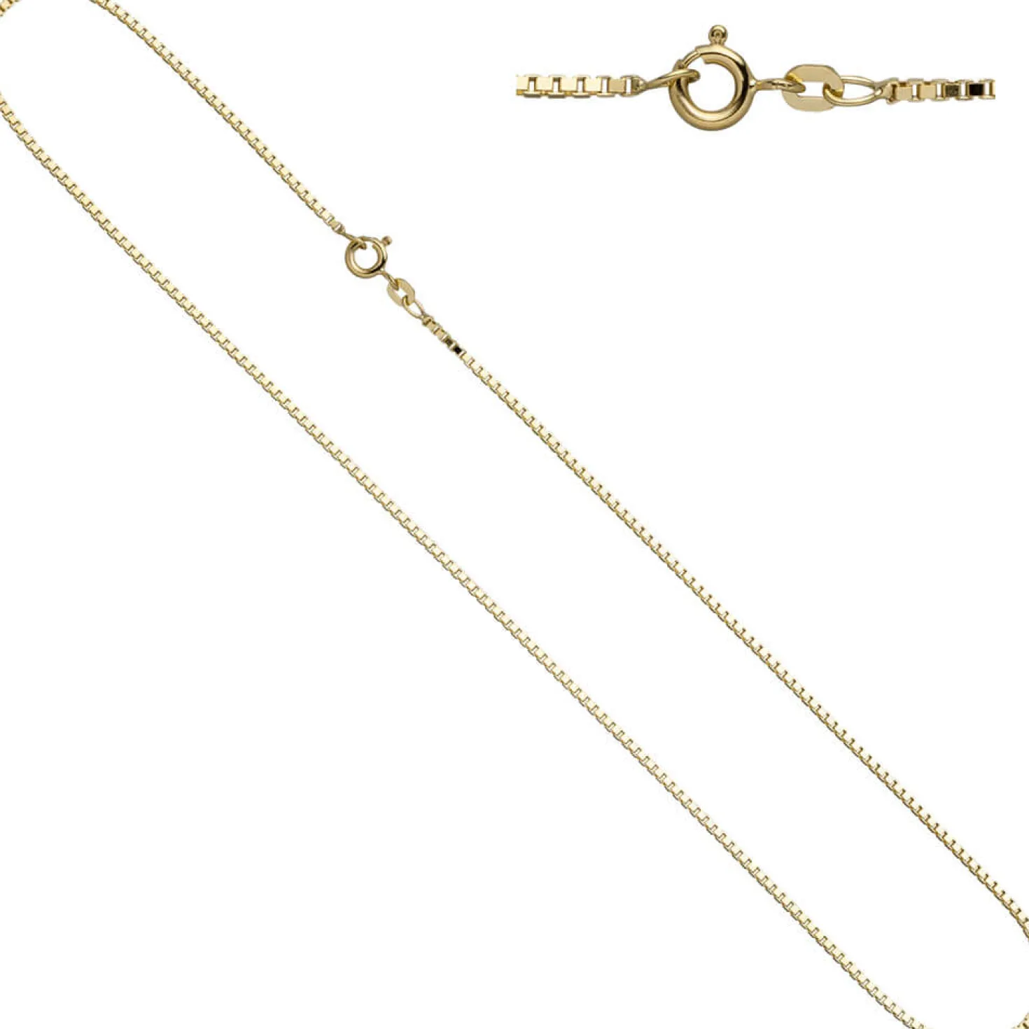 1,0mm Venezianerkette Collier 333 Gelbgold Gold Kette Halskette, 38cm