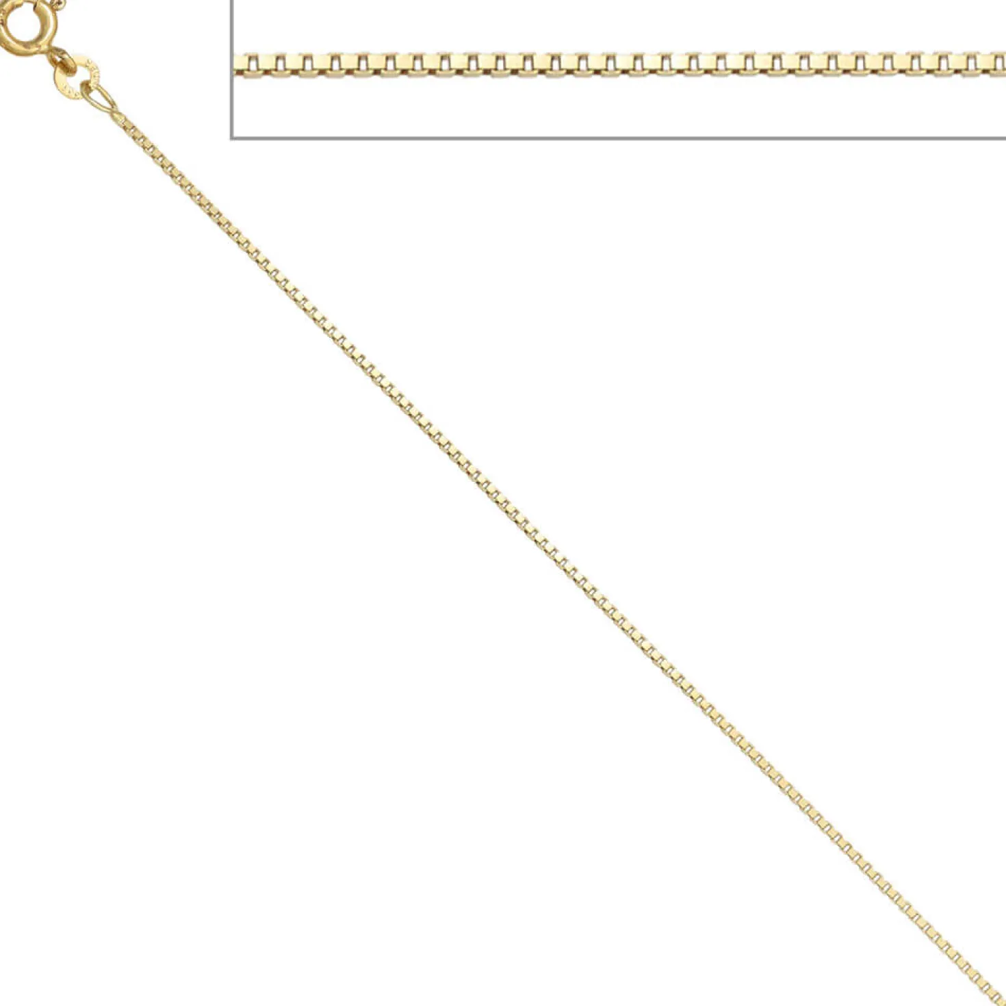 1,0mm Venezianerkette Collier 585 Gelbgold Gold Kette Halskette, 40cm
