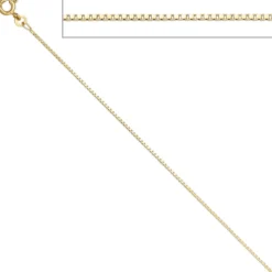1,0mm Venezianerkette Collier 333 Gelbgold Gold Kette Halskette, 45cm