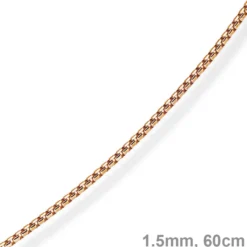 1,5mm Venezianerkette 585 Gold Rotgold Kette Collier Halskette rund 60cm