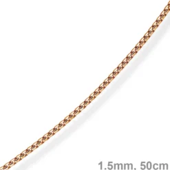 1,5mm Venezianerkette 585 Gold Rotgold Kette Collier Halskette rund 50cm