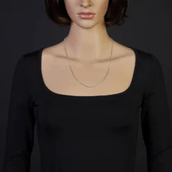 1,5mm Venezianerkette 750 Gold Weißgold Kette Collier Halskette rund 55cm