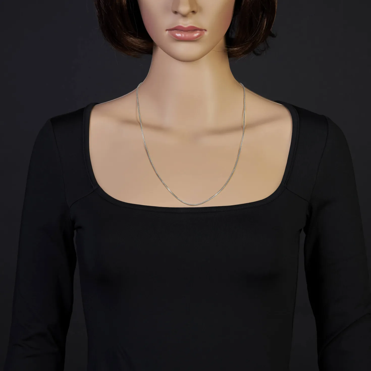 1,5mm Venezianerkette 585 Gold Weißgold Kette Collier Halskette rund 60cm